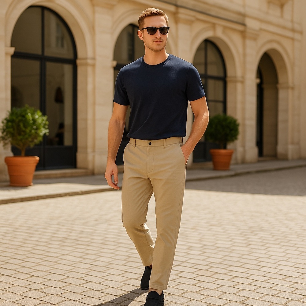 NWT GAP Men’s Khaki Pants 34x32 Straight Fit Mid Rise Stretch Chinos